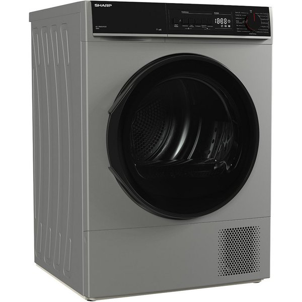 Sharp Wärmepumpentrockner KD-PRO0S7GSD-DE, SoftTouch-Bedienung mit LED-Display, Trommelbeleuchtung, WiFi