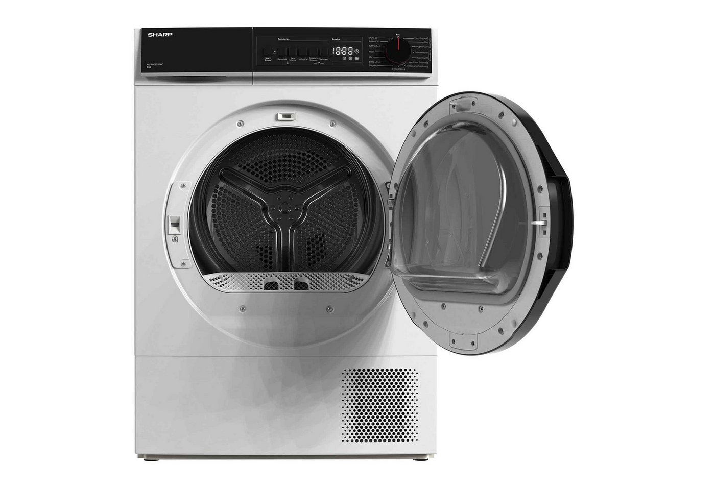 Sharp Wärmepumpentrockner KD-PRO8S7GWC-DE, WiFi, Trommel-Innenbeleuchtung, BubbleDrum, Zwei-Wege-Schleudern – Bild 5 von 5