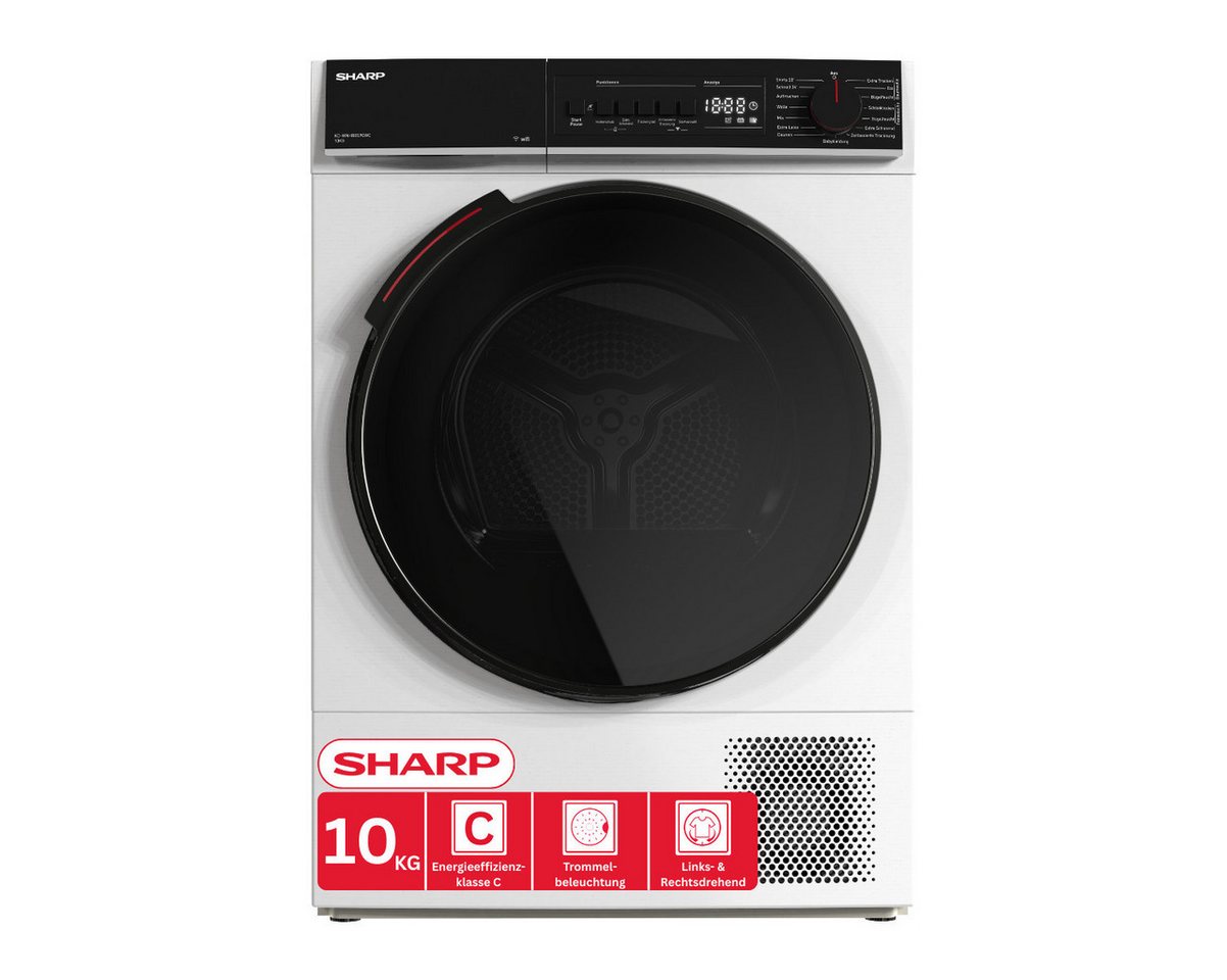 Sharp Wärmepumpentrockner KD-WNHB0S9GWC-DE, WiFi & VeeZy App für smarte Steuerung per Smartphone – Bild 2 von 5