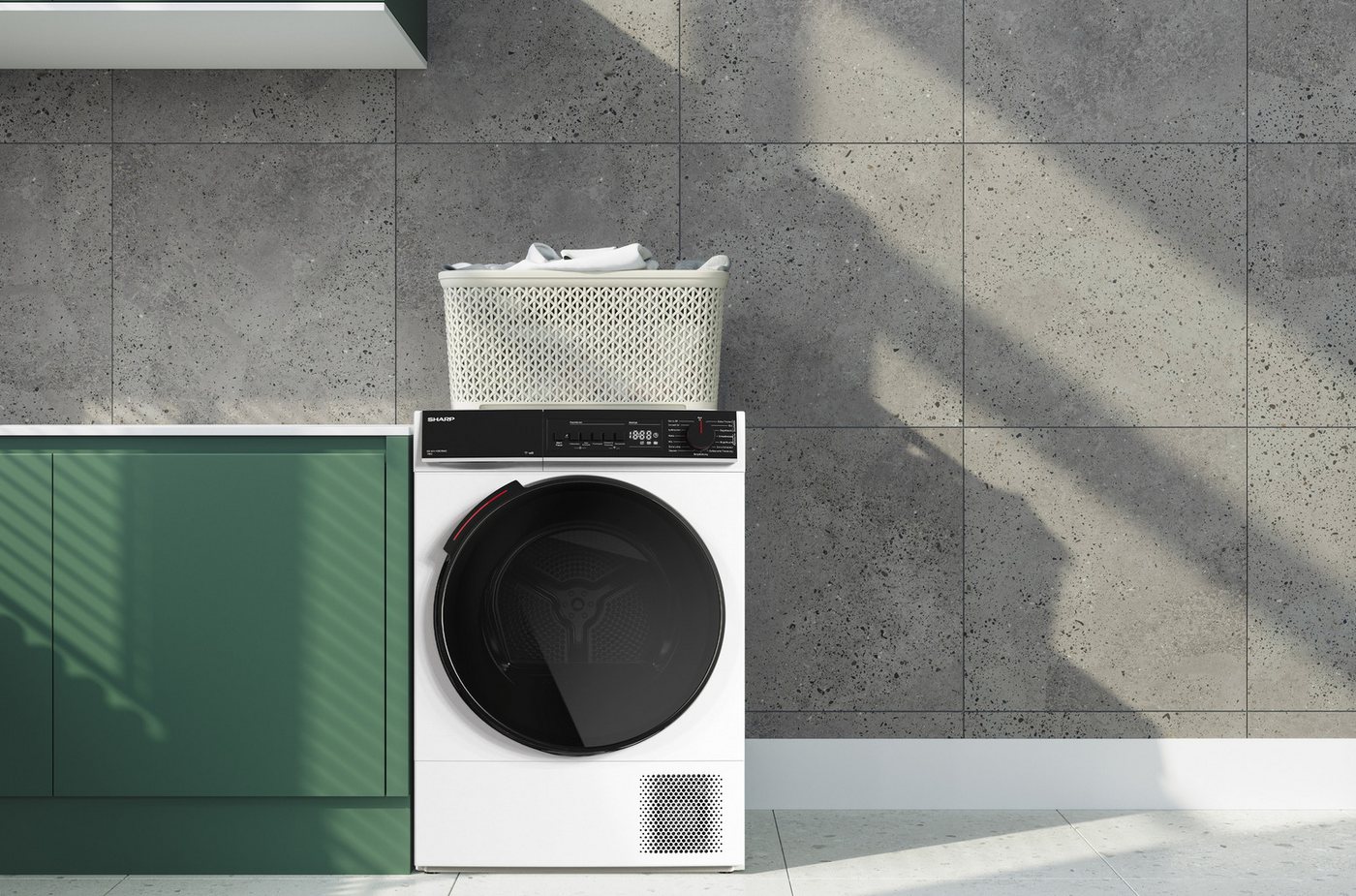 Sharp Wärmepumpentrockner KD-WNHB0S9GWC-DE, WiFi & VeeZy App für smarte Steuerung per Smartphone – Bild 3 von 5