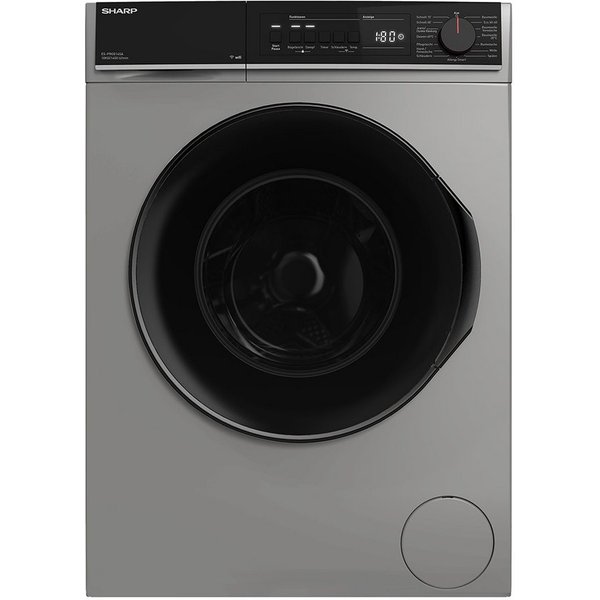 Sharp Waschmaschine ES-PRO014SA-DE, 10 kg, 1400 U/min, Schaumschutz, WaveCabinet, Einfaches Bügeln, WIFI App Steuerbar