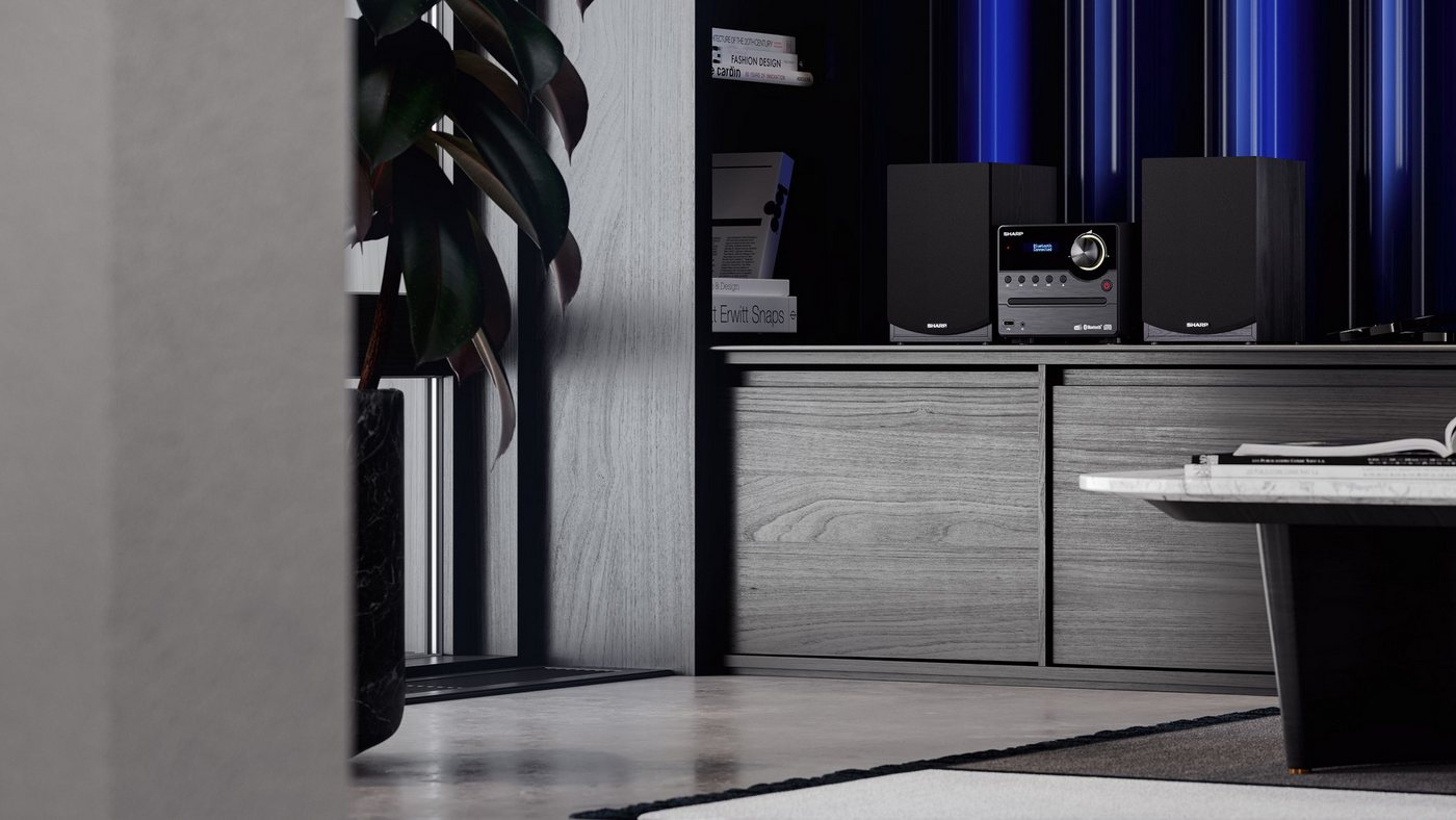 Sharp XL-B517D Stereoanlage (DAB+, UKW (FM), 45 W, Stereoanlage mit CD-Player, DAB+ Radio und Bluetooth) – Bild 2 von 5