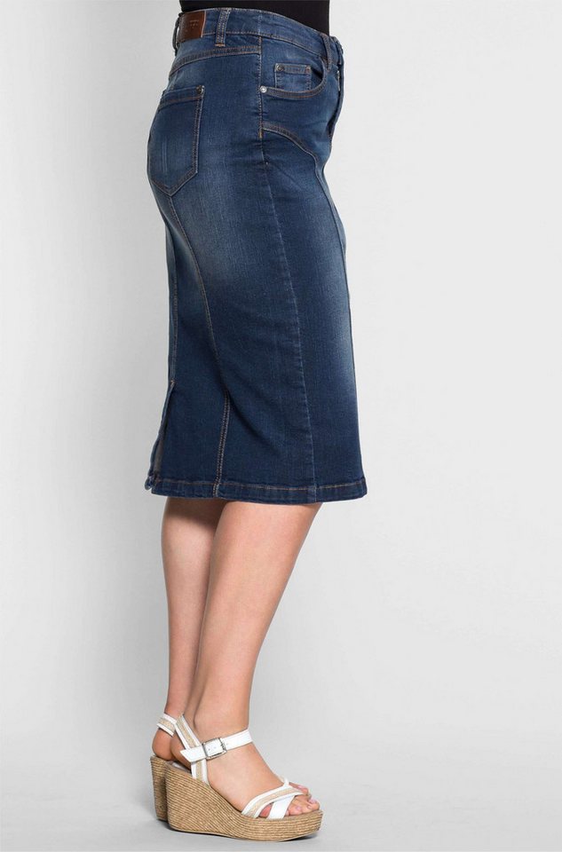 Sheego A-Linien-Rock Jeansrock – Bild 3 von 5