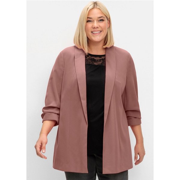 Sheego Blusenblazer Longblazer Langarm