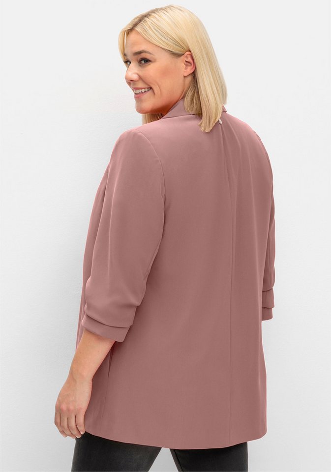 Sheego Blusenblazer Longblazer Langarm – Bild 2 von 5