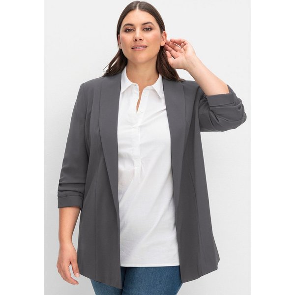 Sheego Blusenblazer Longblazer Langarm