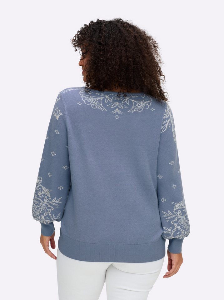 sheego by Joe Browns Strickpullover Pullover Langarm Jacquard – Bild 2 von 5