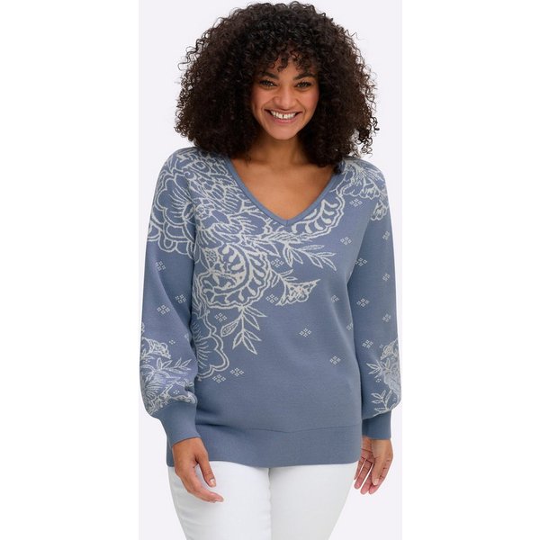 sheego by Joe Browns Strickpullover Pullover Langarm Jacquard