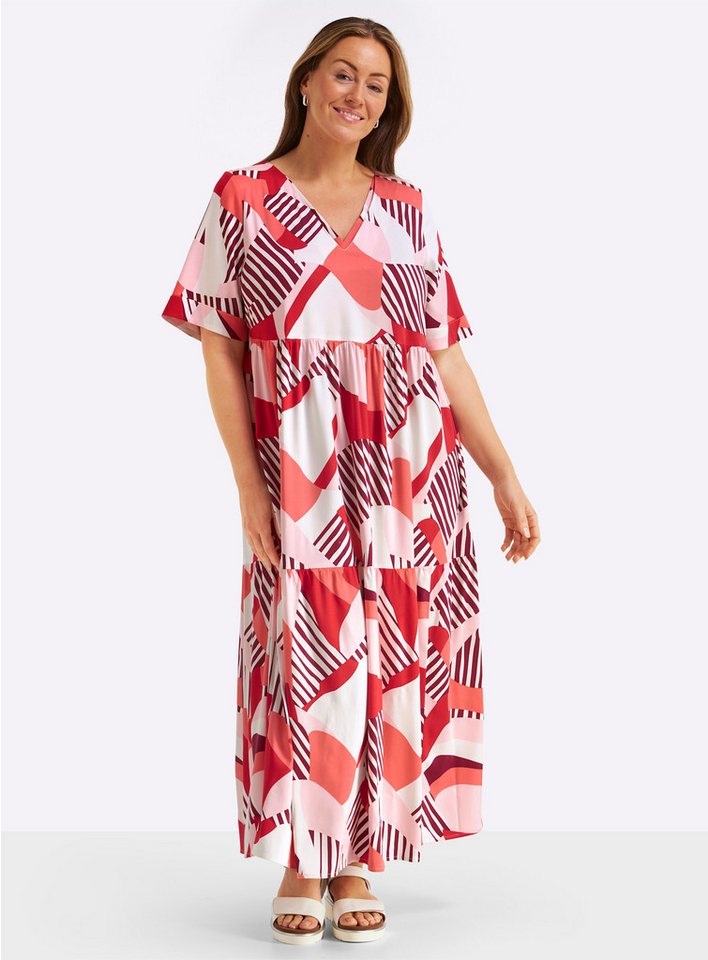 Sheego Etuikleid Kleid Kurzarm – Bild 5 von 5