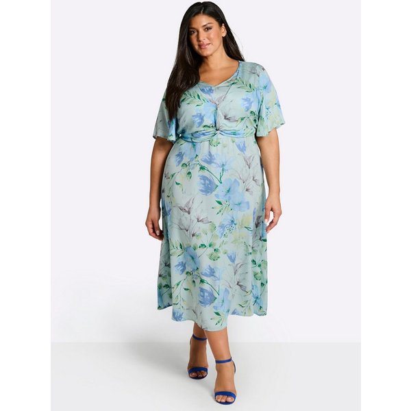 Sheego Etuikleid Kleid Kurzarm