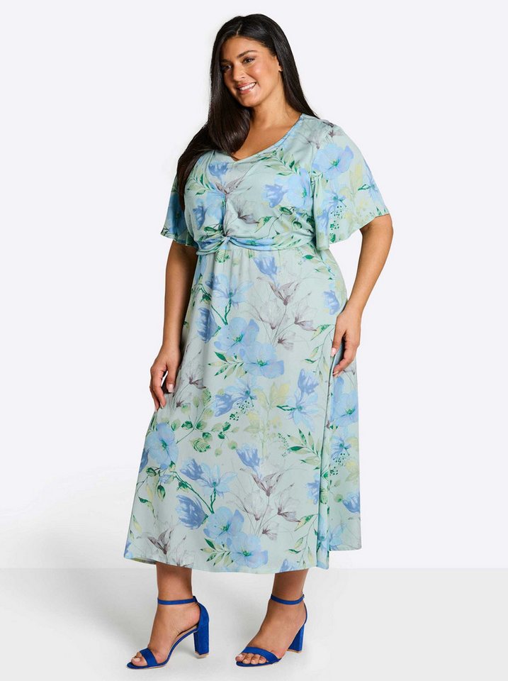 Sheego Etuikleid Kleid Kurzarm – Bild 3 von 5