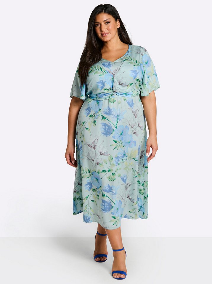 Sheego Etuikleid Kleid Kurzarm – Bild 5 von 5