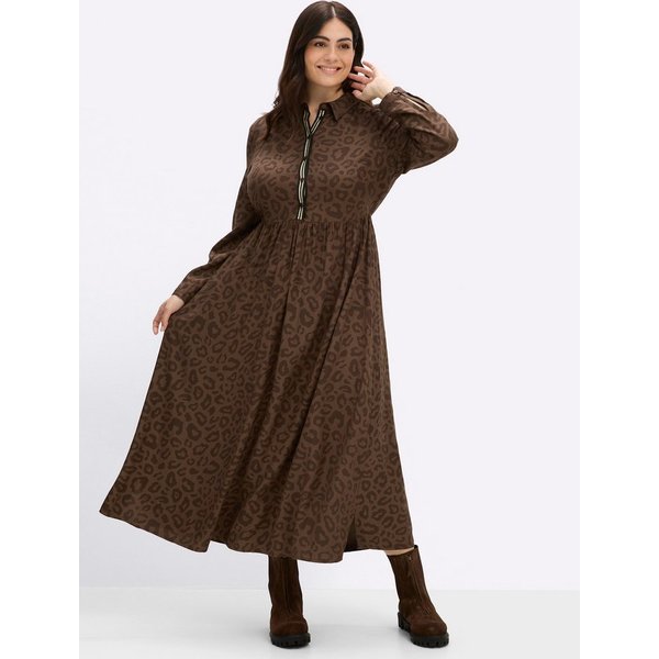 Sheego Etuikleid Kleid Langarm