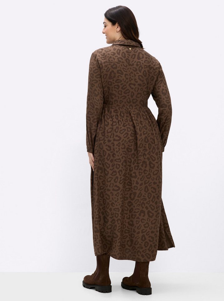 Sheego Etuikleid Kleid Langarm – Bild 2 von 5