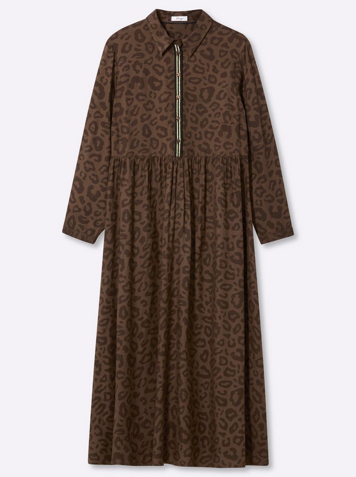 Sheego Etuikleid Kleid Langarm – Bild 3 von 5