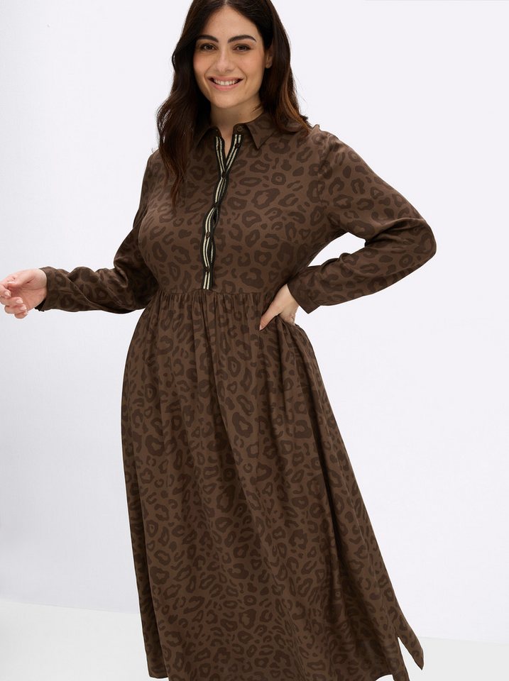 Sheego Etuikleid Kleid Langarm – Bild 5 von 5