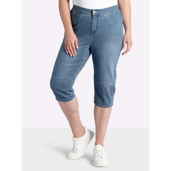Sheego Jeansshorts Capri-Jeans erhöht