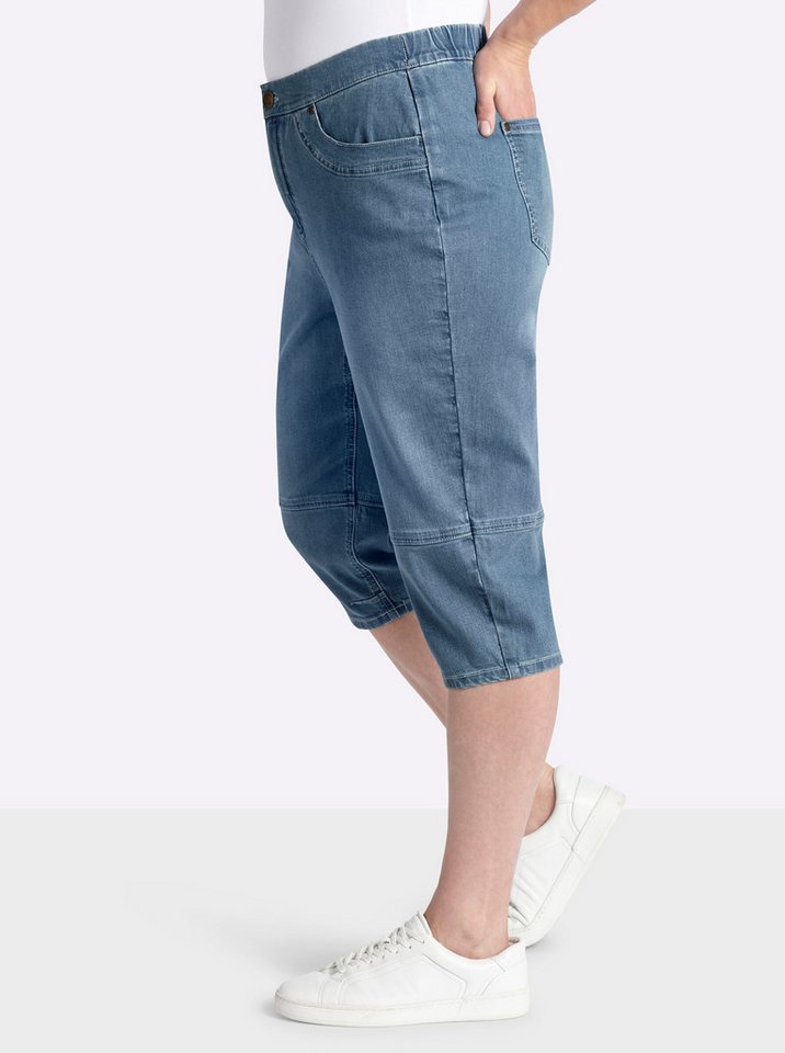Sheego Jeansshorts Capri-Jeans erhöht – Bild 5 von 5