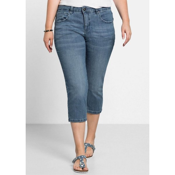 Sheego Jeansshorts Caprijeans