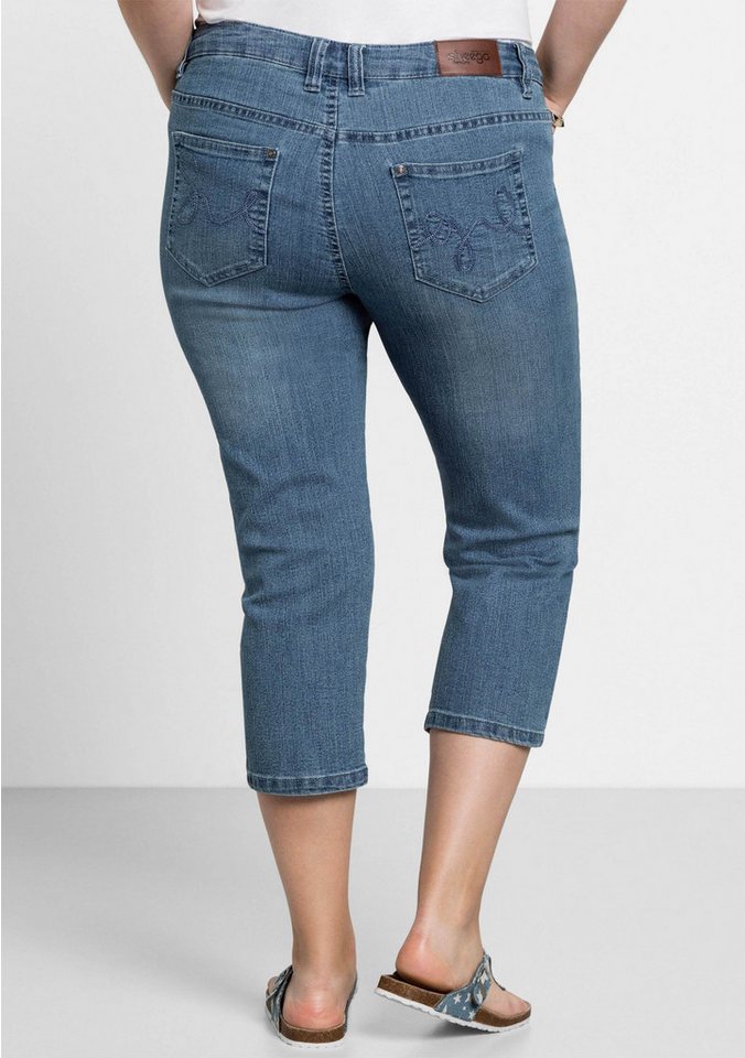Sheego Jeansshorts Caprijeans – Bild 2 von 5