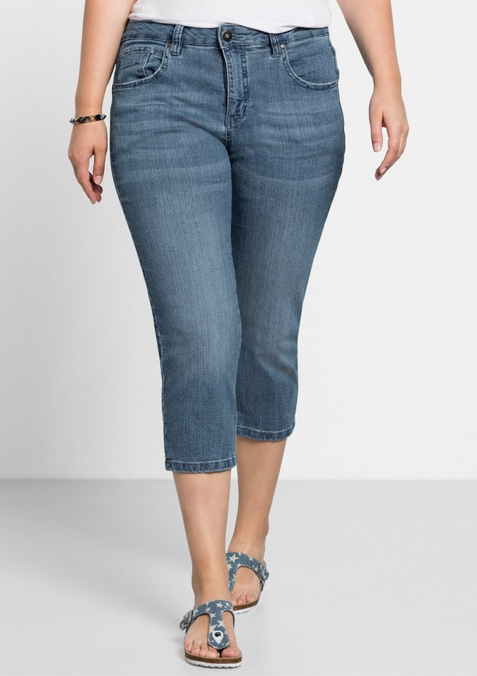 Sheego Jeansshorts Caprijeans – Bild 5 von 5