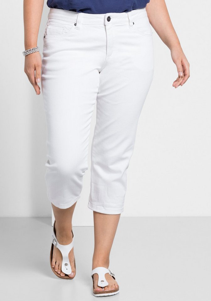 Sheego Jeansshorts Caprijeans – Bild 4 von 5