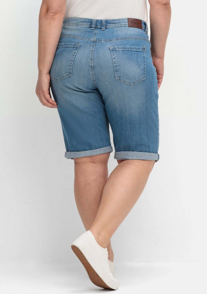 Sheego Jeansshorts Jeansbermudas – Bild 2 von 5