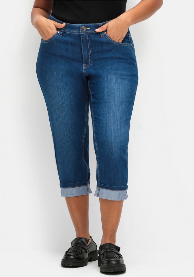 Sheego Jeansshorts Stretch-Jeans – Bild 4 von 5