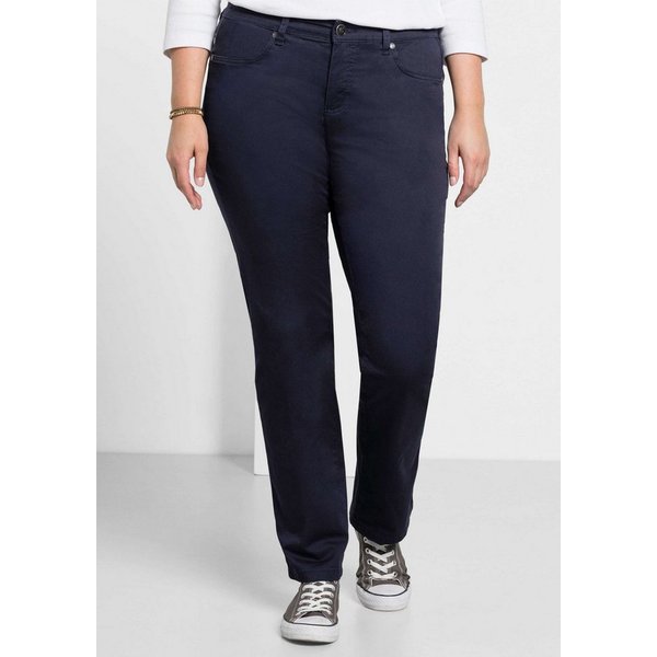 Sheego Jerseyhose Stretch-Hose normal elastische Twill-Qualität