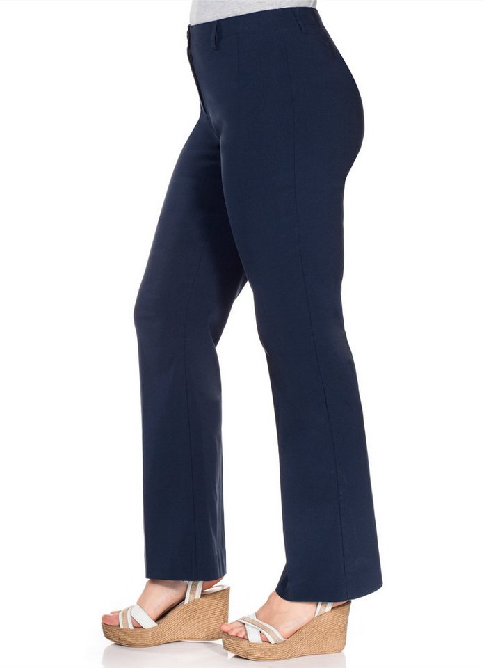 Sheego Jerseyhose Stretch-Hose normal mit schmalem Bund – Bild 3 von 5