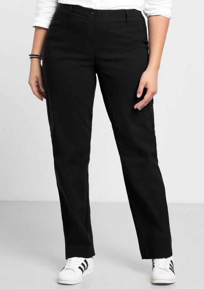 Sheego Jerseyhose Stretch-Hose normal mit schmalem Bund – Bild 4 von 5