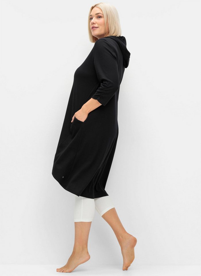 Sheego Jerseykleid Shirtkleid Langarm – Bild 3 von 5