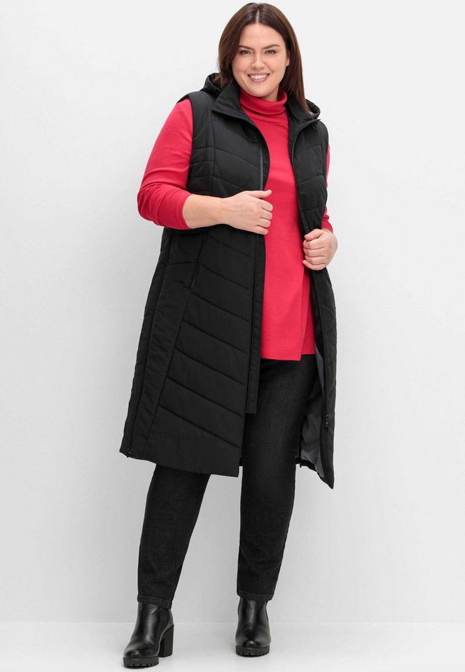 Sheego Jerseyweste Longweste – Bild 3 von 5