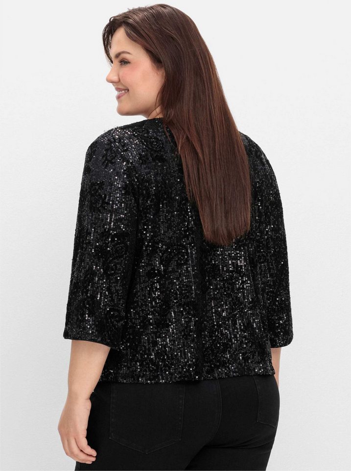Sheego Klassische Bluse Blusenjacke 3/4-Arm – Bild 2 von 5