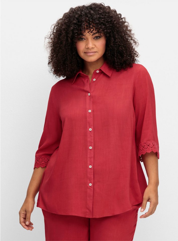 Sheego Klassische Bluse Hemdbluse 3/4-Arm – Bild 4 von 5