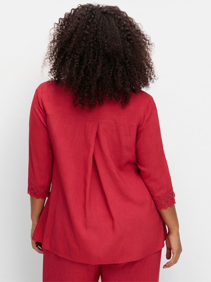 Sheego Klassische Bluse Hemdbluse 3/4-Arm – Bild 5 von 5