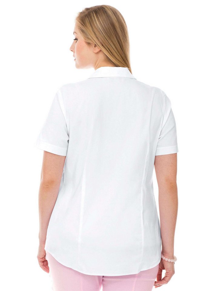 Sheego Klassische Bluse Hemdbluse Kurzarm – Bild 2 von 5