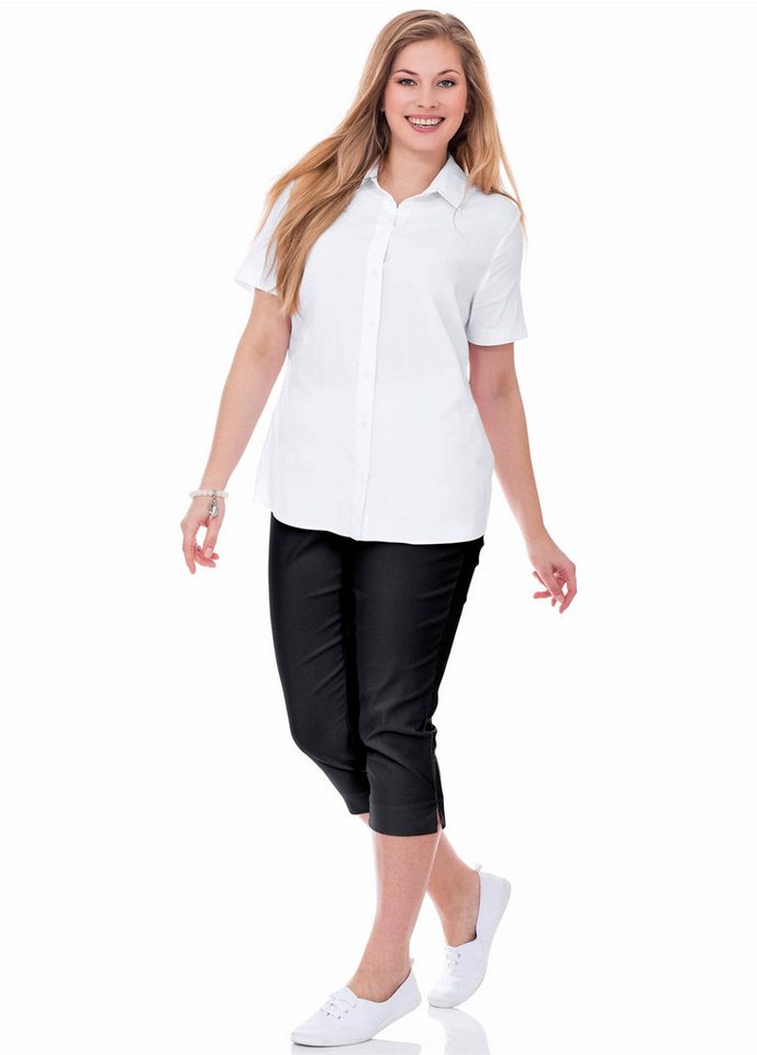 Sheego Klassische Bluse Hemdbluse Kurzarm – Bild 3 von 5