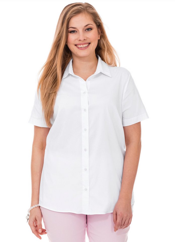 Sheego Klassische Bluse Hemdbluse Kurzarm – Bild 4 von 5
