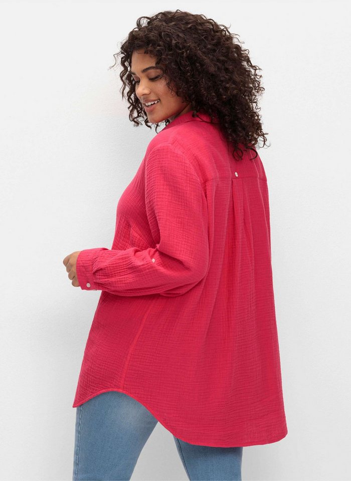 Sheego Klassische Bluse Hemdbluse Langarm – Bild 2 von 5