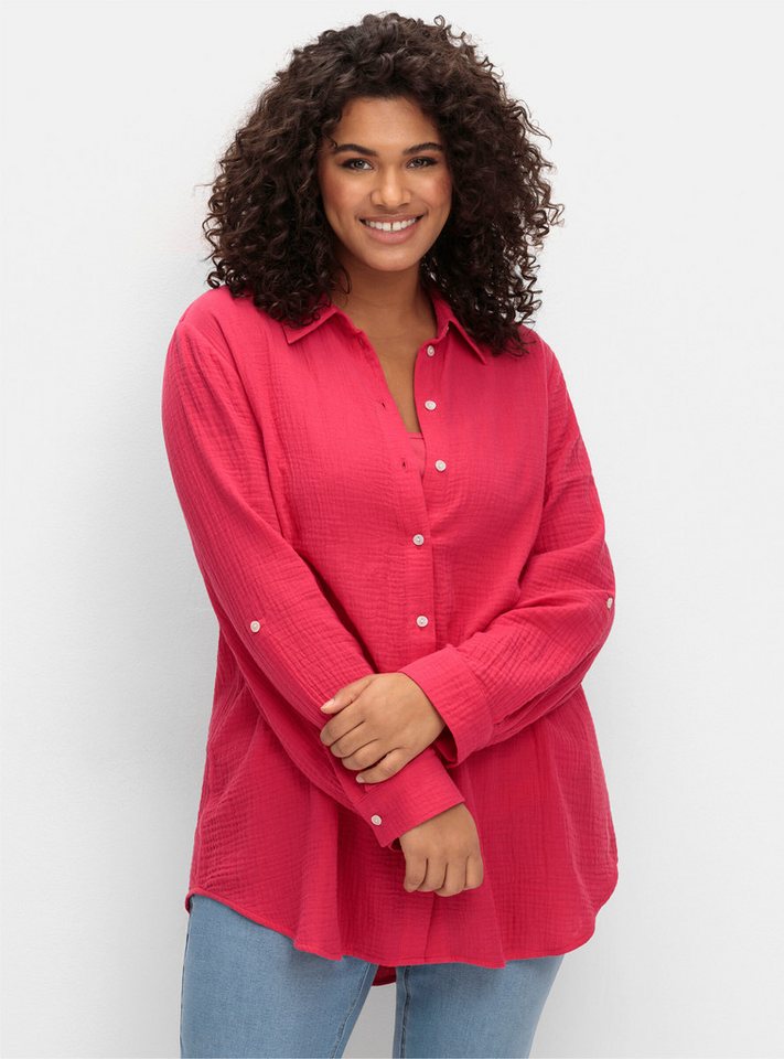 Sheego Klassische Bluse Hemdbluse Langarm – Bild 5 von 5