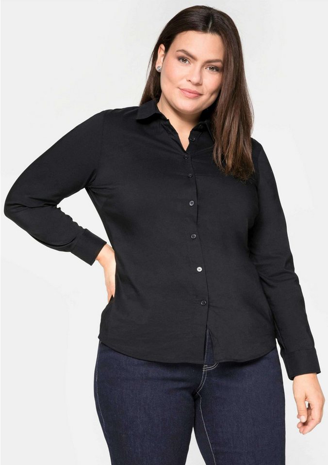 Sheego Klassische Bluse Hemdbluse Langarm – Bild 3 von 5