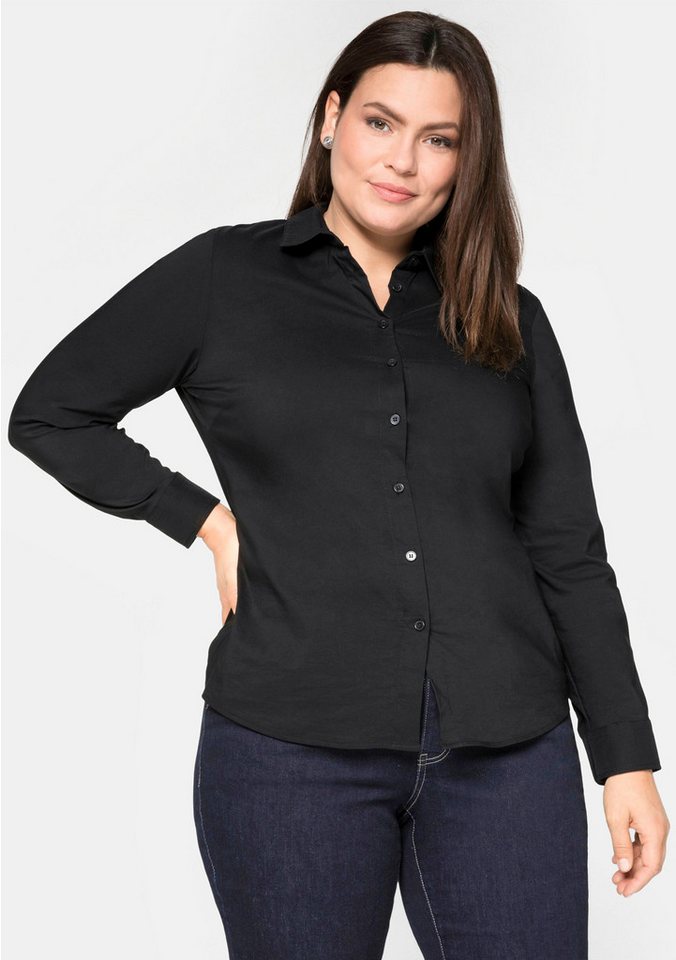 Sheego Klassische Bluse Hemdbluse Langarm – Bild 4 von 5