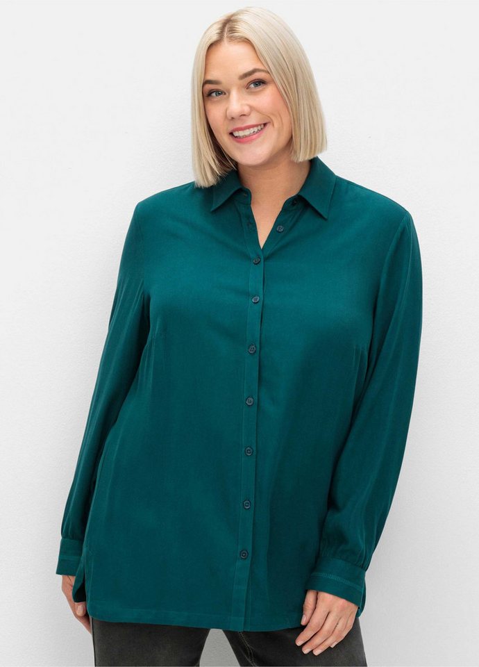 Sheego Klassische Bluse Hemdbluse Langarm – Bild 3 von 5