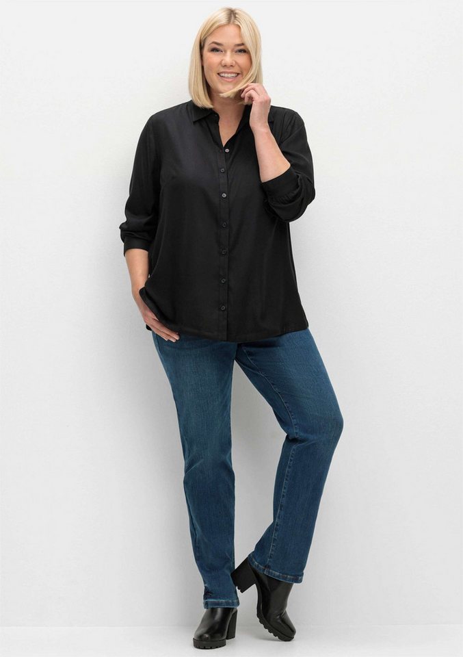 Sheego Klassische Bluse Hemdbluse Langarm – Bild 3 von 5