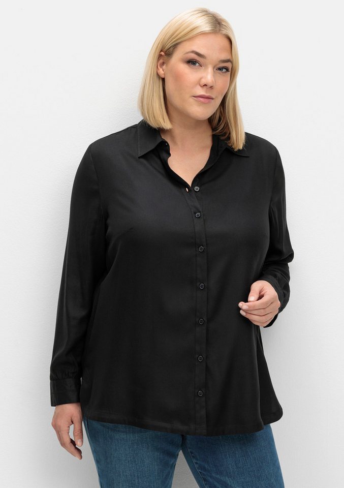 Sheego Klassische Bluse Hemdbluse Langarm – Bild 4 von 5