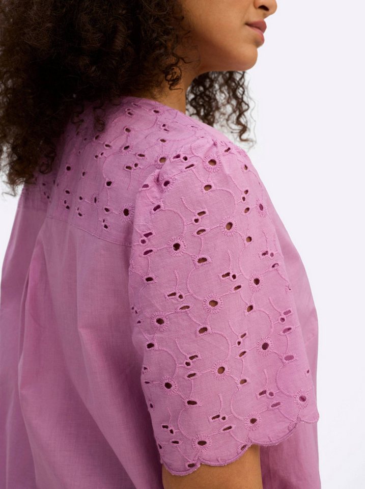 Sheego Klassische Bluse Kurzarmbluse Kurzarm – Bild 4 von 5