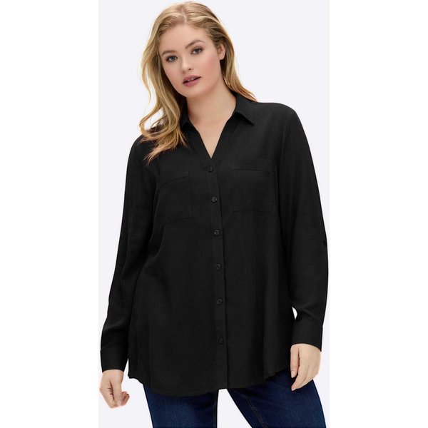 Sheego Klassische Bluse Bluse Langarm