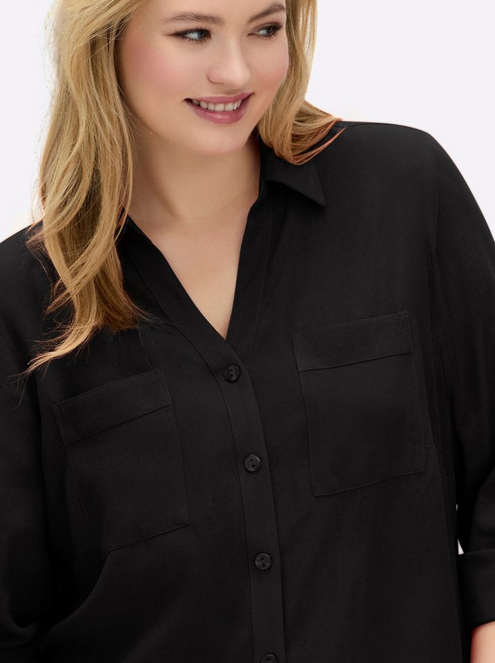 Sheego Klassische Bluse Bluse Langarm – Bild 4 von 5