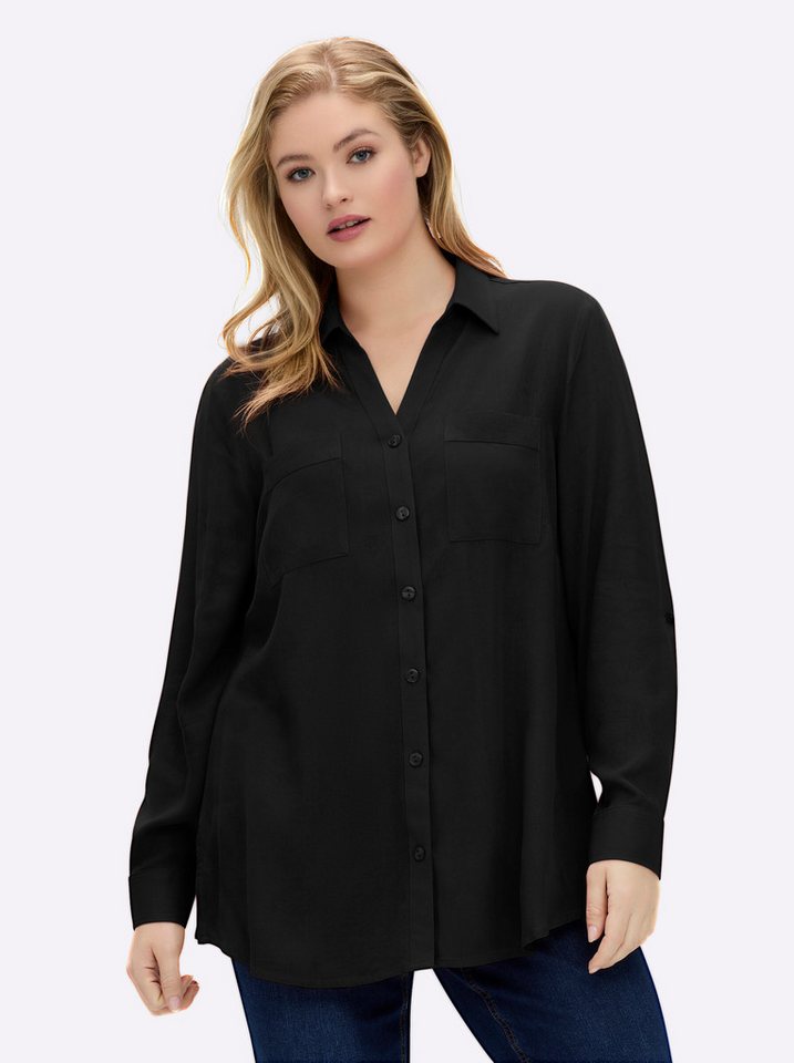 Sheego Klassische Bluse Bluse Langarm – Bild 5 von 5